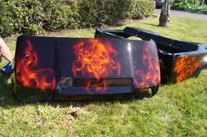 CLUB CAR DS GOLF CART CUSTOM Flames Skull PAINT FRONT REAR BODY COWL 