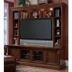  Beacon Square Entertainment TV Stand with Hutch in Cherry 