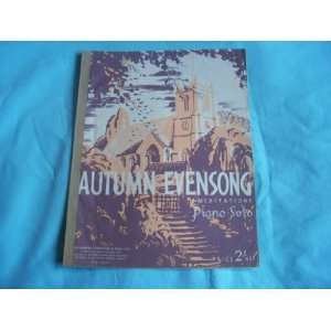   Autumn Evensong Meditation Piano Solo (Sheet Music) H A Rimmer Books