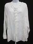 MICHAEL MICHAEL KORS White Sheer Cotton Long Sleeve Button Down Shirt 