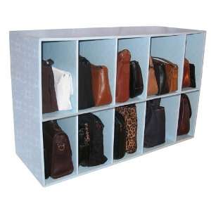  10 Section Handbag Organizer in Blue by Luxury Living 