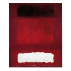  Red, White And Brown, 1957 by Mark Rothko. Size 35.50 X 43 