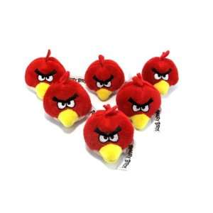   Birds Plush  Fuzzy Pencil Toppers   Set of 6 Red Birds Toys & Games