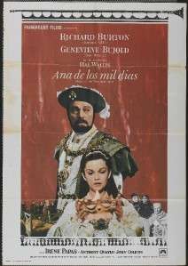ANNE OF A THOUSAND DAYS   Original Spanish Movie Poster  