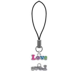  Rainbow Colored Love   Cell Phone Charm [Jewelry 