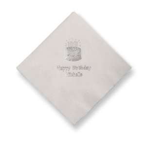  Birthday Cake Foil Stamped Napkins: Health & Personal Care