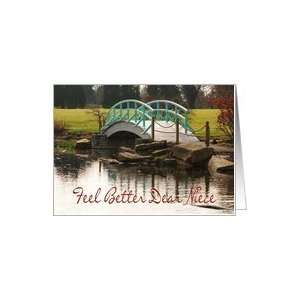 Feel Better Niece, Curved Bridge Card