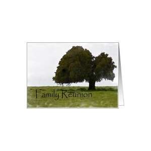 Family Reunion Invitation with Oak Tree Photograph Card