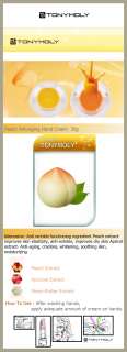 Tony Moly Peach Anti aging Hand Cream 30g + Gift Sample, Korean  