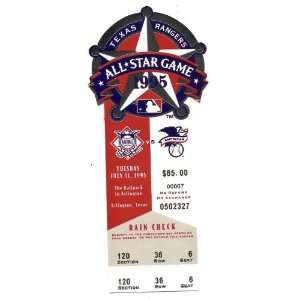  1995 MLB All Star Game Full Ticket Texas Rangers 