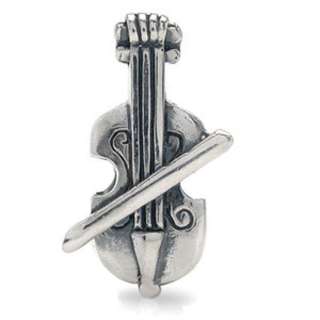 ARGENTO Authentic MIAN Violin Music Bead Charm 925 Sterling Silver 50% 