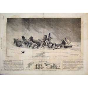  Russian Interior Snow Storm Russia Horses Print 1859