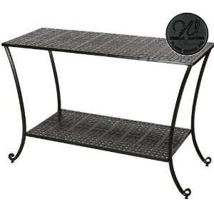  Castings Accessories Woven Console With Roll Leg Frame Only, Black 