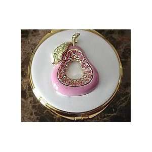    Purse Mirror Compact  Juicy Fruit  Pink Pear 