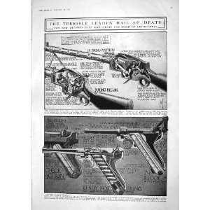  1917 WAR WEAPONS AUTOMATIC PISTOL RIFLE SOLDIERS PLOUGHING 