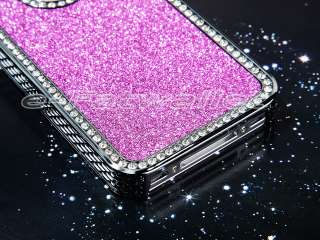 Luxury Bling Glitter Hard Cover Case For Apple iPhone 4 4S 4G w/Free 