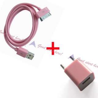 Color EU Plug Home Wall Charger Adapter+USB Data Cable for Iphone 
