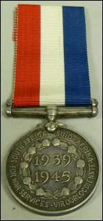 SOUTH AFRICA WWII WAR MEDAL UN NAMED NR  