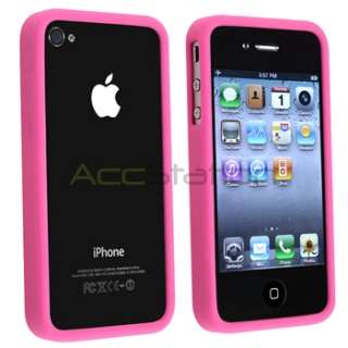 PRIVACY FILTER+PINK TPU CASE For iPhone 4 4S 4G 4GS G IOS  