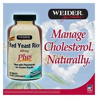 Red Yeast Rice Plus 600 mg With Phytosterols   180 Tablets Each (Pack 