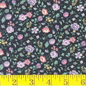   Wide Athene Perenials Black Fabric By The Yard: Arts, Crafts & Sewing