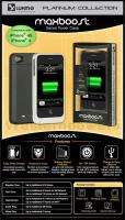 iPhone 4 4S MAXBOOST POWER 1700mAh Battery Rechargeable Charger Case 