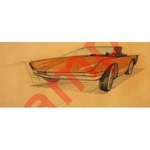   Design sketch for Studebaker Avanti automobile Car