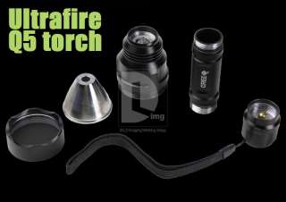 UltraFire C8 CREE Q5 LED Flashlight Torch 5 Mode Camp  