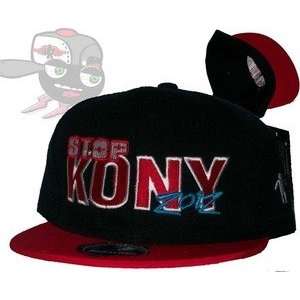  Stop Kony 2012 Two Tone Bk/rd. Snapback Hat Cap 