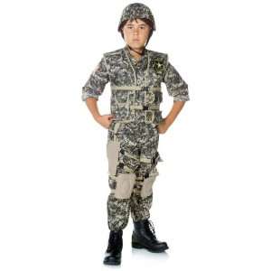Lets Party By Underwraps U.S. Army Ranger Deluxe Child Costume / Green 