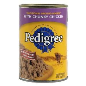  22 Oz Chicken Pedigree Traditional Ground Dinner Canned 