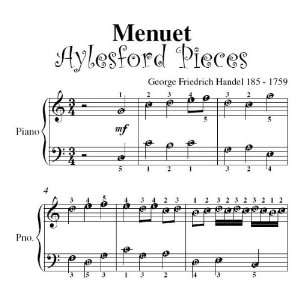  Menuet Aylesford Pieces Handel Easy Piano Sheet Music 
