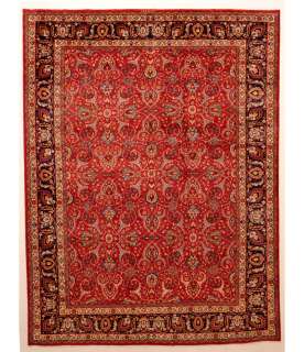 Large Area Rugs Handmade Persian Wool Mashad 9 x 12  