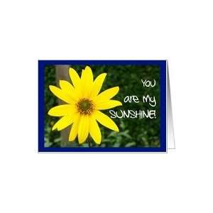 Missing You Yellow Flower Greeting Card Card