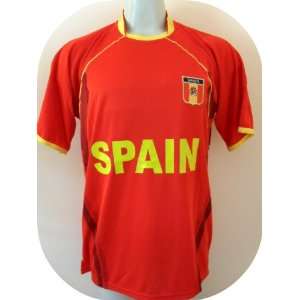  SPAIN SOCCER JERSEY SIZE LARGE .NEW.STOCK LIQUIDATION 