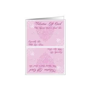   Gift Card two gifts pink (Tv Free Evening + Hearts Desire) Card