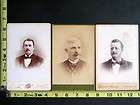 Antique Cabinet Photo Cards of Men with Moustaches