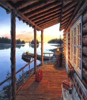   OPENING DAY LAKE CABIN 6X7.5 ft Wallpaper Wall Mural 145 87726  