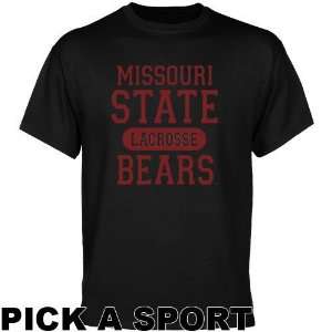  Missouri State University Bears Black Custom Sport T shirt 