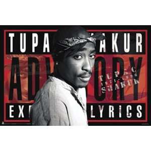 Tupac Shakur   Parental Advisory by Unknown 36x24:  Home 