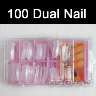 100 DUAL NAIL ACRYLIC ART SYSTEM FORM TIP UV GEL  