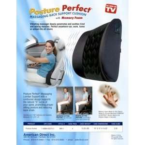   POSTURE PERFECT MASSAGING BACK SUPPORT CUSHION: Health & Personal Care