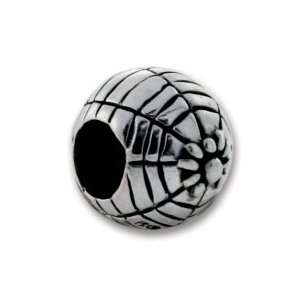   SILVER, AUTHENTIC CARLO BIAGI SPIDER WEB BALL W/ SPIDERS BEAD: Jewelry