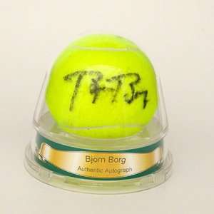  Bjorn Borg Autographed Tennis Ball