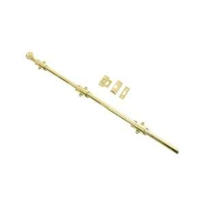  24 Traditional Style Surface Door Bolt in Polished Brass 