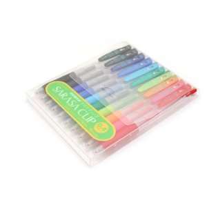   Sarasa Push Clip Gel Ink Pen   0.4 mm   10 Color Set: Office Products