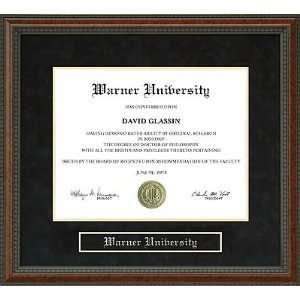  Warner University Diploma Frame