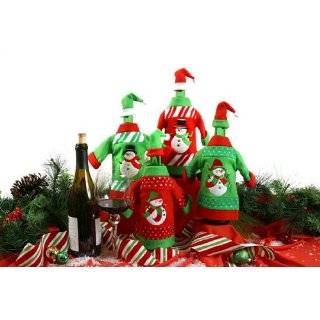 Winter Wine Bottle Cover, Wine Decoration, Wine Bottle Dress, Holiday 