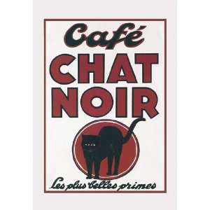  Café Chat Noir 20X30 Paper with Black Frame