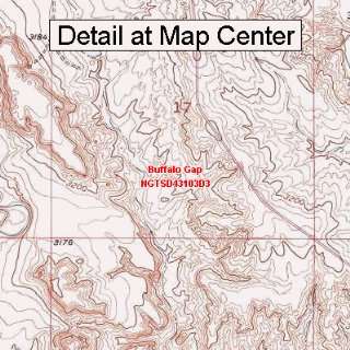 USGS Topographic Quadrangle Map   Buffalo Gap, South Dakota (Folded 